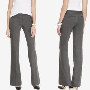 Express Editor Pants Gray Wide Waistband Flare Leg Size 6S